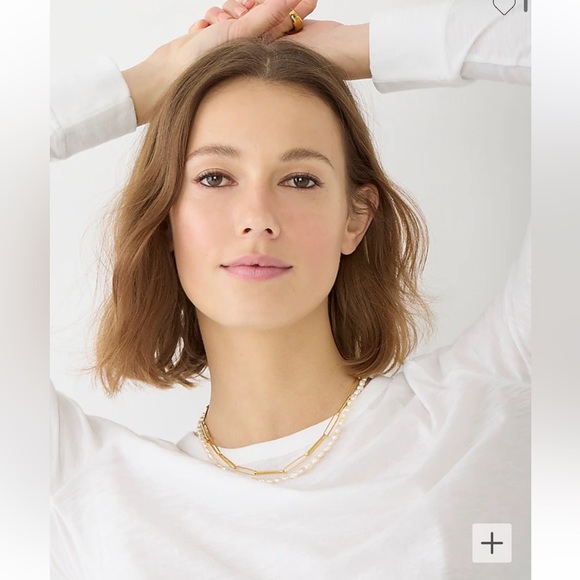 J. Crew Tops - ❌3/$12 Flawed J. Crew Vintage Cotton Crew Neck Long Sleeve T-Shirt White Medium